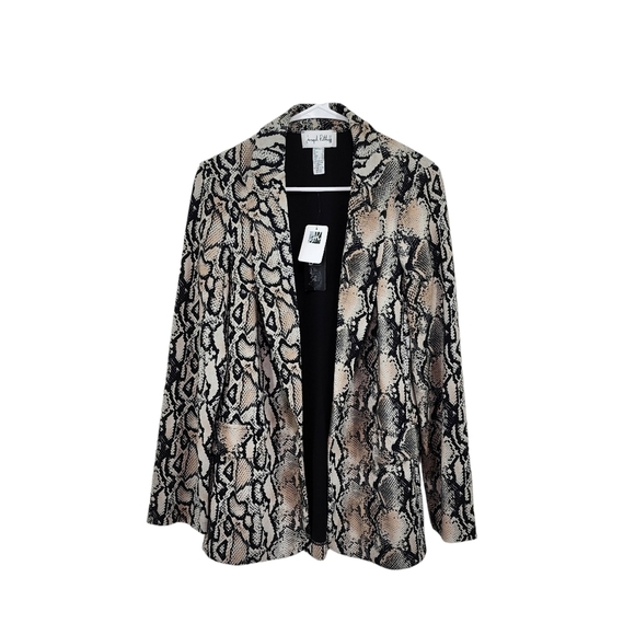 Joseph Ribkoff Women's Snakeskin Peak Lapel Blazer - 6 - Picture 2 of 8